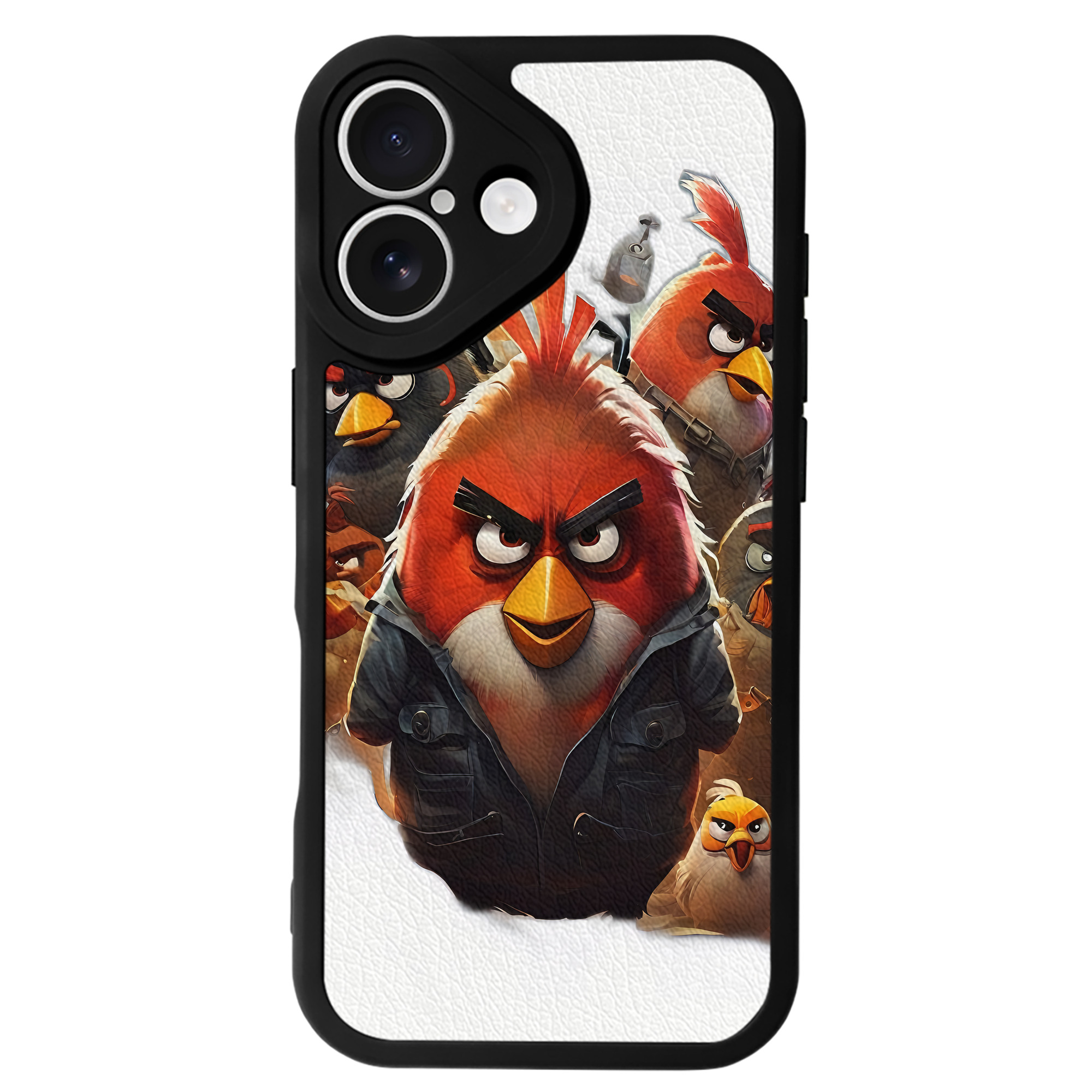 （画像用） Angry Birds アングリーバード 【iPhone 16シリーズ対応】シリコンスマホケース（レザー調） 材質：シリコン